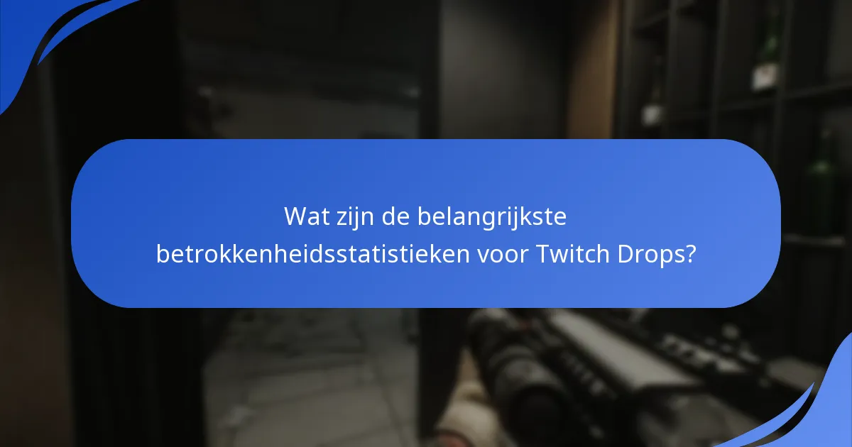 Wat zijn de belangrijkste betrokkenheidsstatistieken voor Twitch Drops?