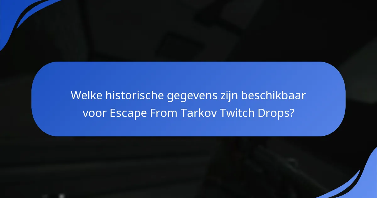 Welke trends zijn ontstaan uit Escape From Tarkov Twitch Drops?