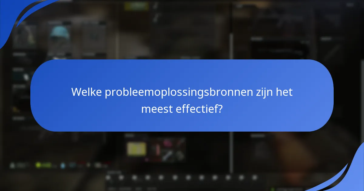 Welke probleemoplossingsbronnen zijn het meest effectief?
